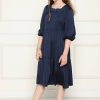 ⁦שמלה קומות סאטן לנערות⁩ – תמונה ⁦9⁩