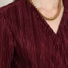 ⁦שמלה מקסי מעטפת פליסה⁩ – תמונה ⁦11⁩