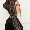 ⁦מטפחת לונג שילוב קטיפה ופייטים ירוק⁩ – תמונה ⁦2⁩