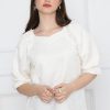 ⁦חולצה ברוקד שחור לבן⁩ – תמונה ⁦4⁩