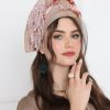 ⁦מטפחת לונג משולב מעוטר פרנז ורוד⁩ – תמונה ⁦3⁩
