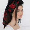 ⁦מטפחת לונג משולב פרנז מעוטר שחור⁩ – תמונה ⁦2⁩