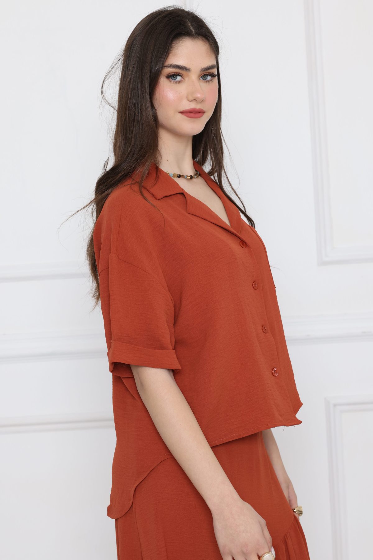 ⁦חולצת ג'קט מותאם לחצאית⁩ – תמונה ⁦10⁩