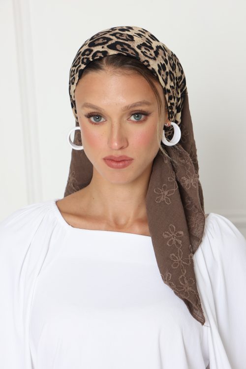 בנדנה משולב מנומר