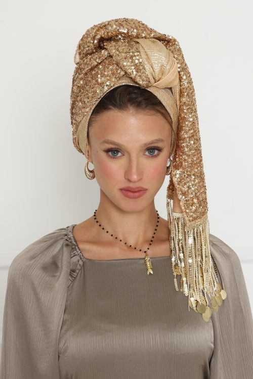 לונג משולב זהב