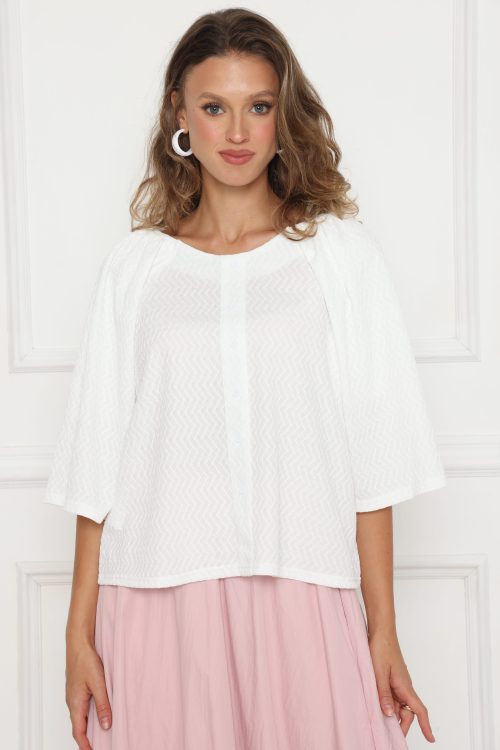 חולצה סריג קיץ כפתורים