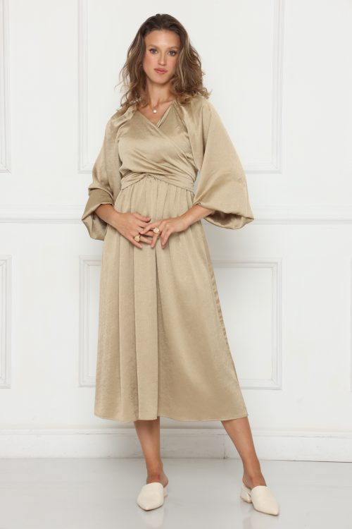 שמלת מעטפת זהב