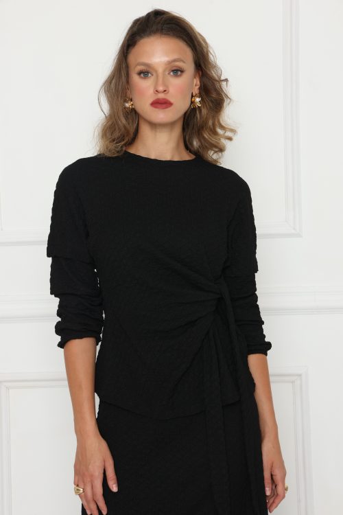 חולצת סריג קשירה חליפה