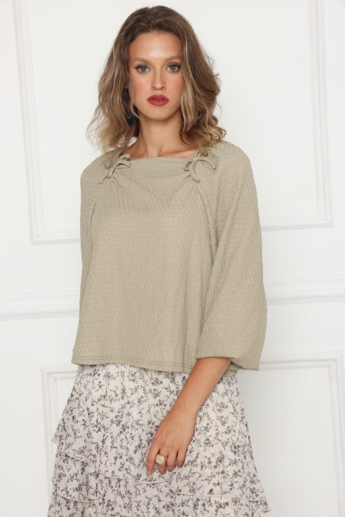 חולצת סריג פפיונים