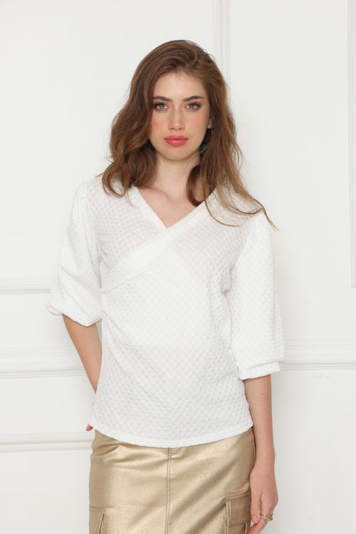 חולצת סריג מעטפת