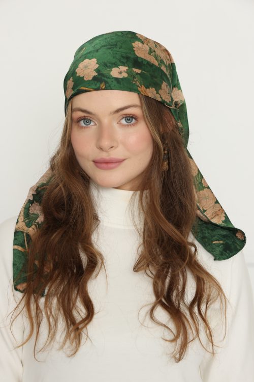 בנדנה סאטן ירוק