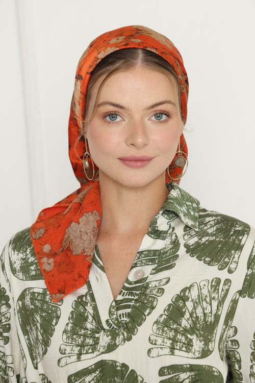 בנדנה סאטן כתום