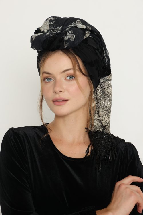 לונג רשת שחור משולב באפור