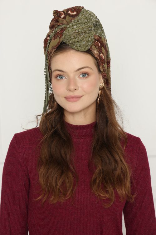 לונג רשת ירוקה משולב שיפון