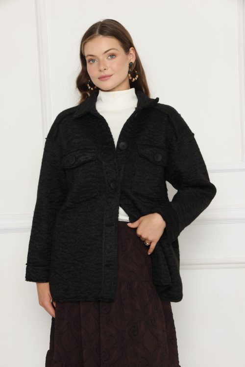 ג'קט לבד ארוך מגע כבש