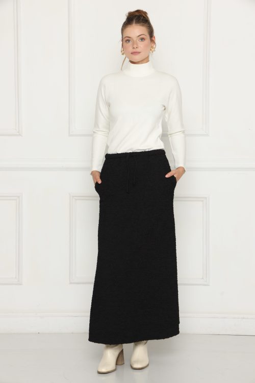 חצאית רשת מקומט