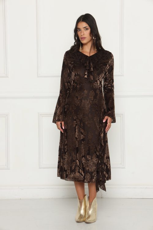 שמלה קטיפה צרובה וולנים