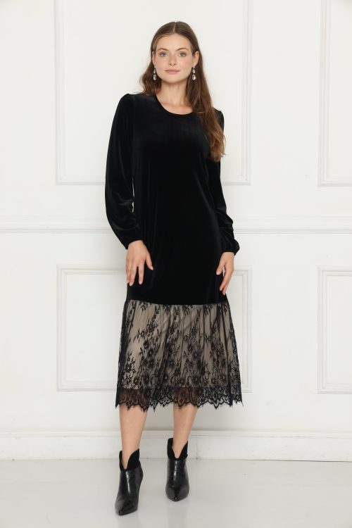 שמלה-שילוב תחרה