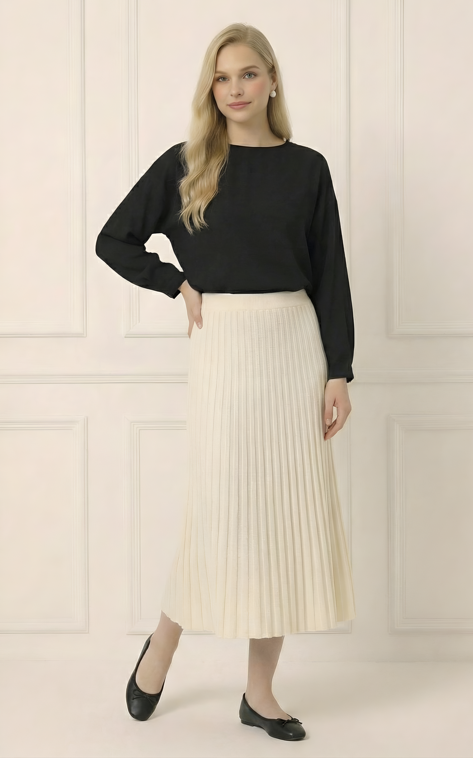 חצאית מבד סריג