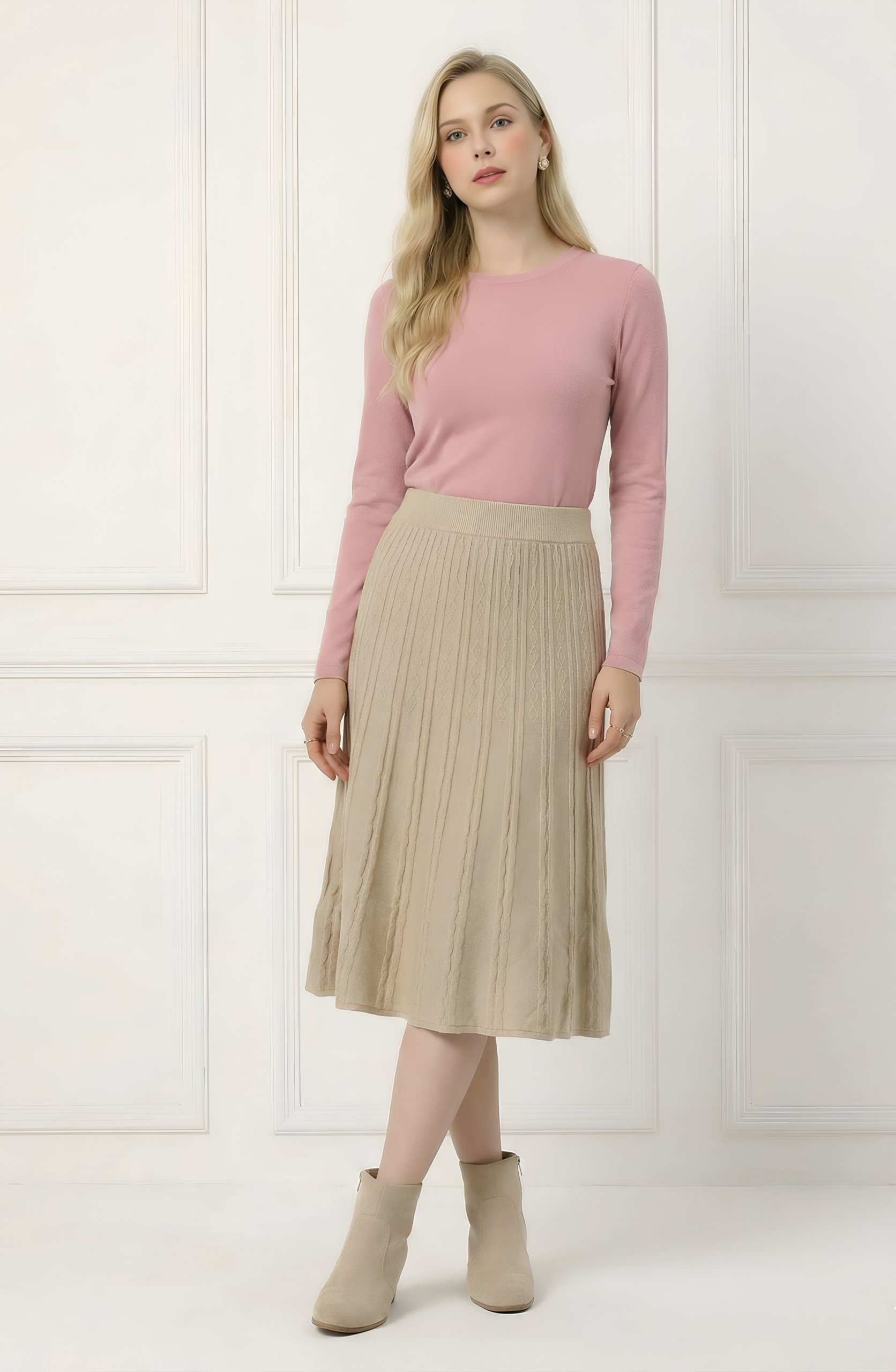 חצאית מבד סריג