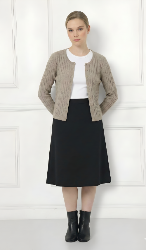 קרדיגן V מבד סריג