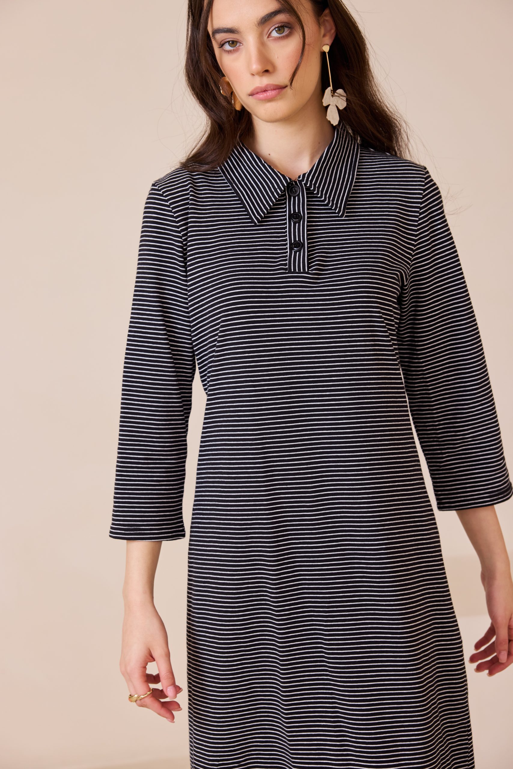 שמלה פולו פסים