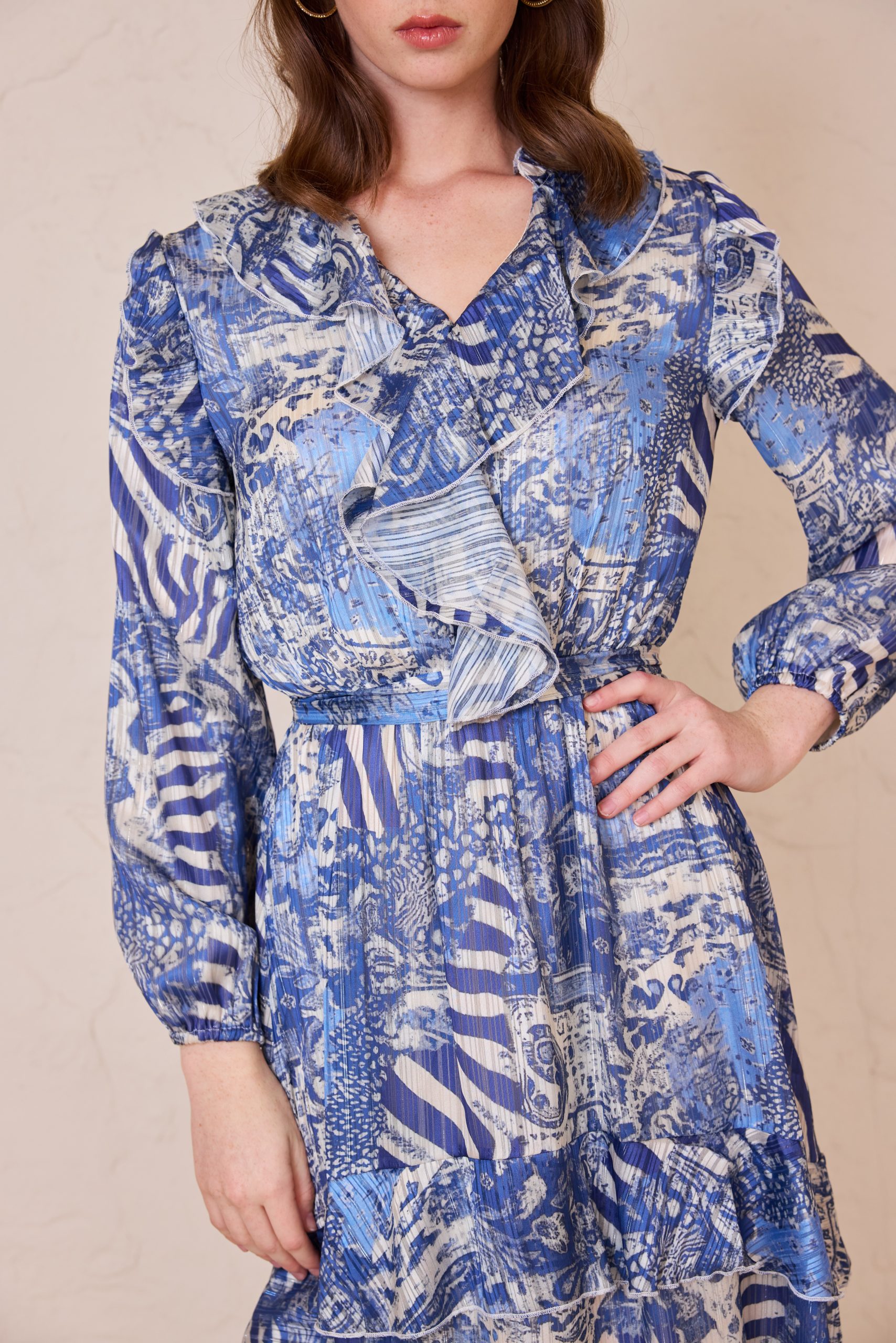 שמלה שיפון מלמלה