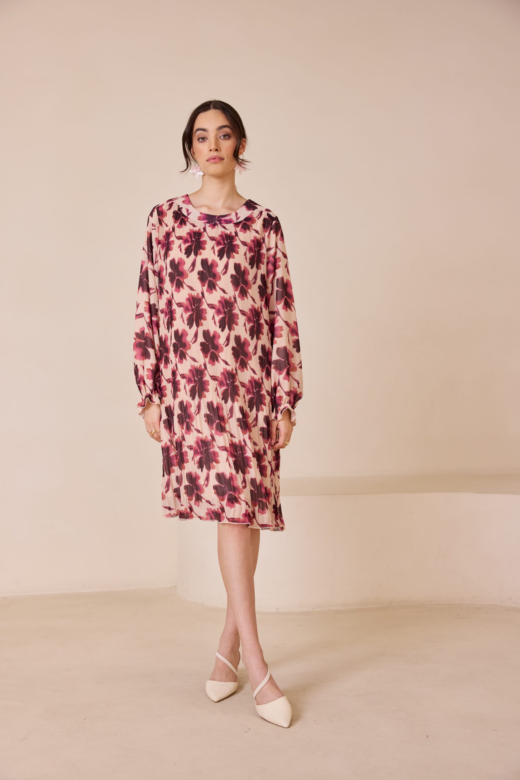 שמלה פליסה לוז מידי