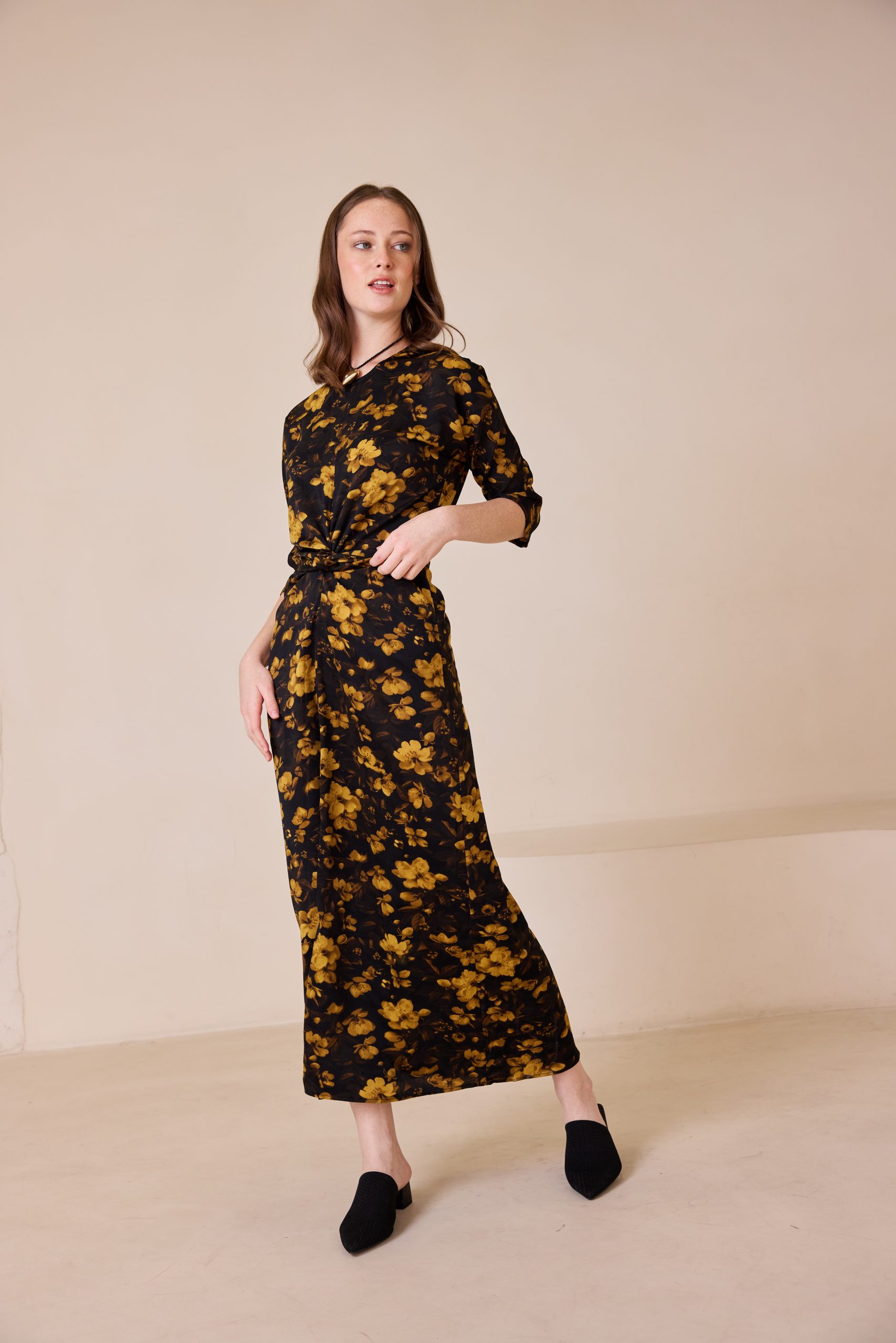 שמלה מקסי קשירה