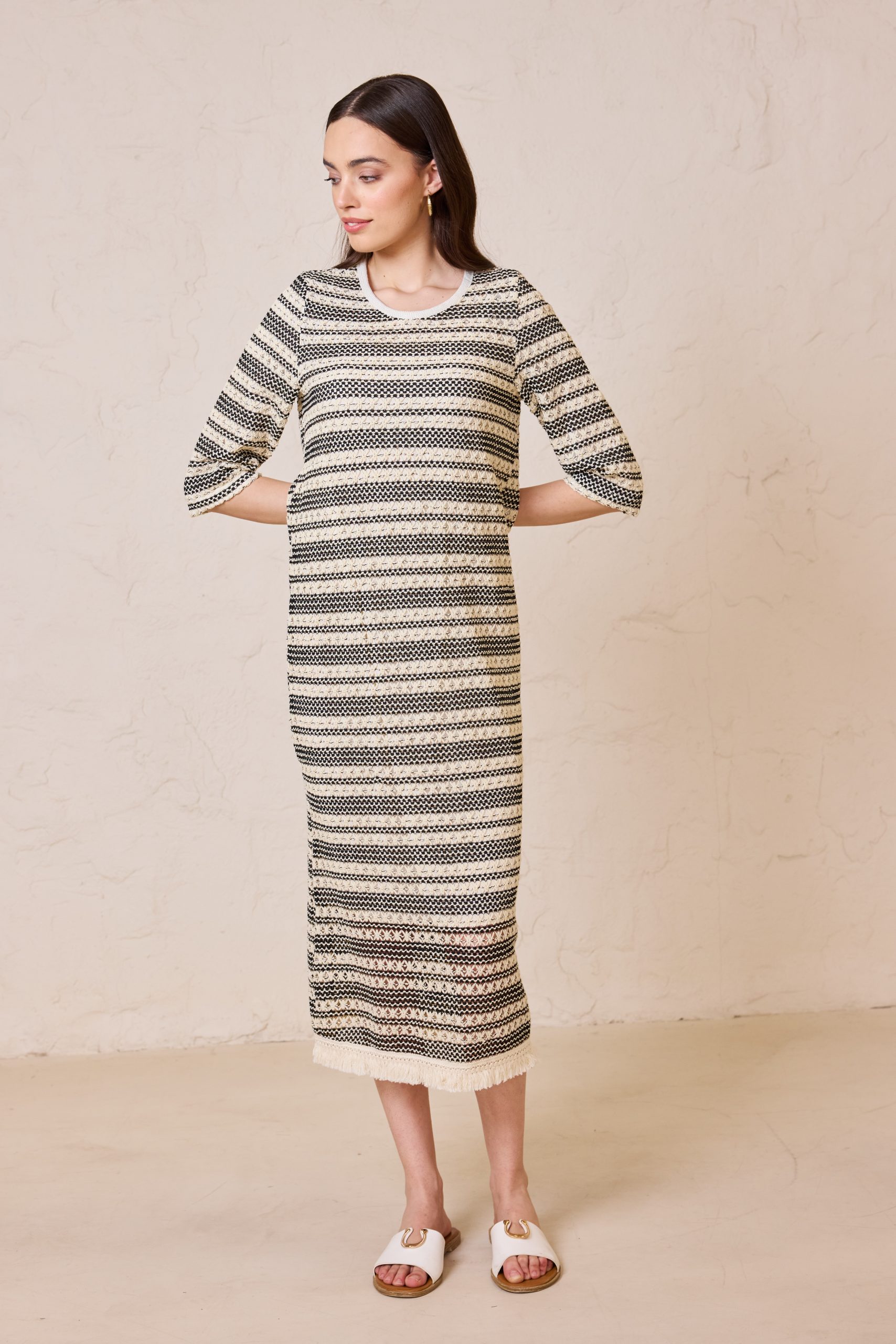 שמלה קרושה ארוכה + חגורה